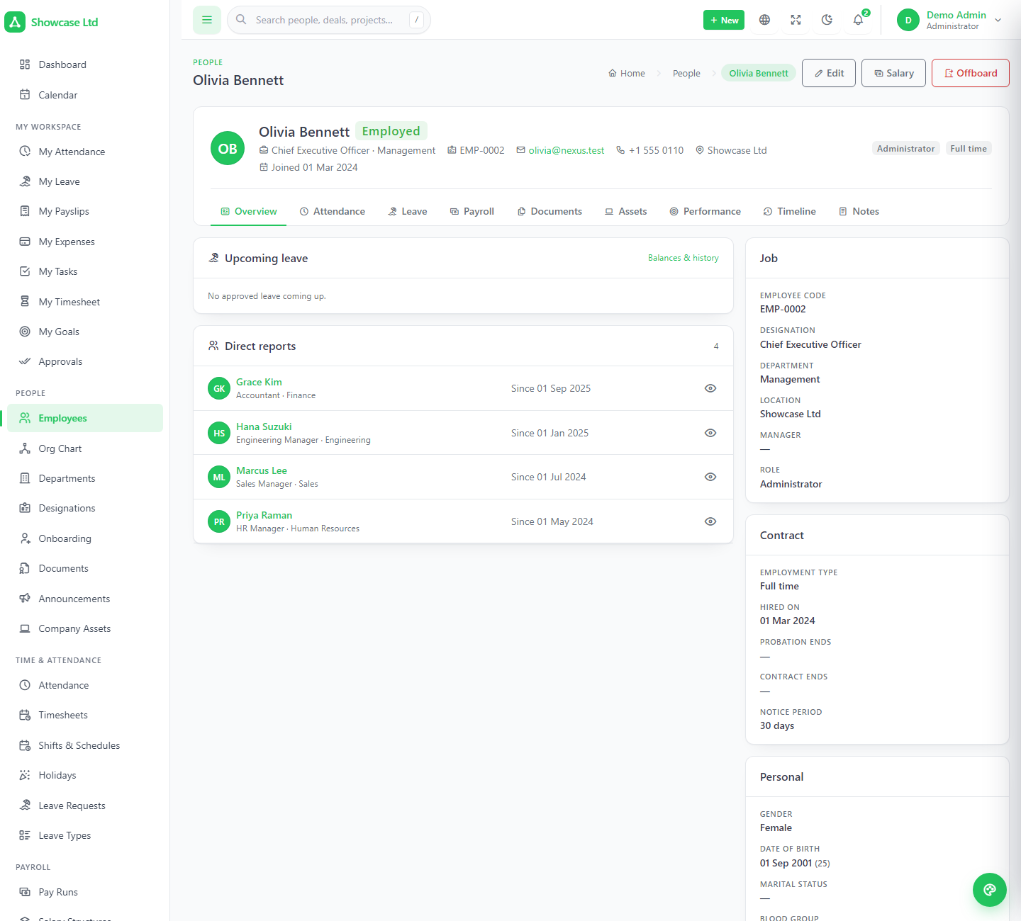 Employee record
